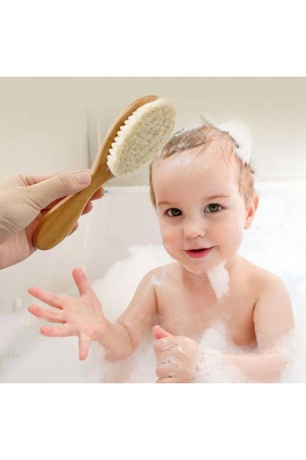 Bidebuvar Keçi Kılı Organik Bebek Banyo Tarağı