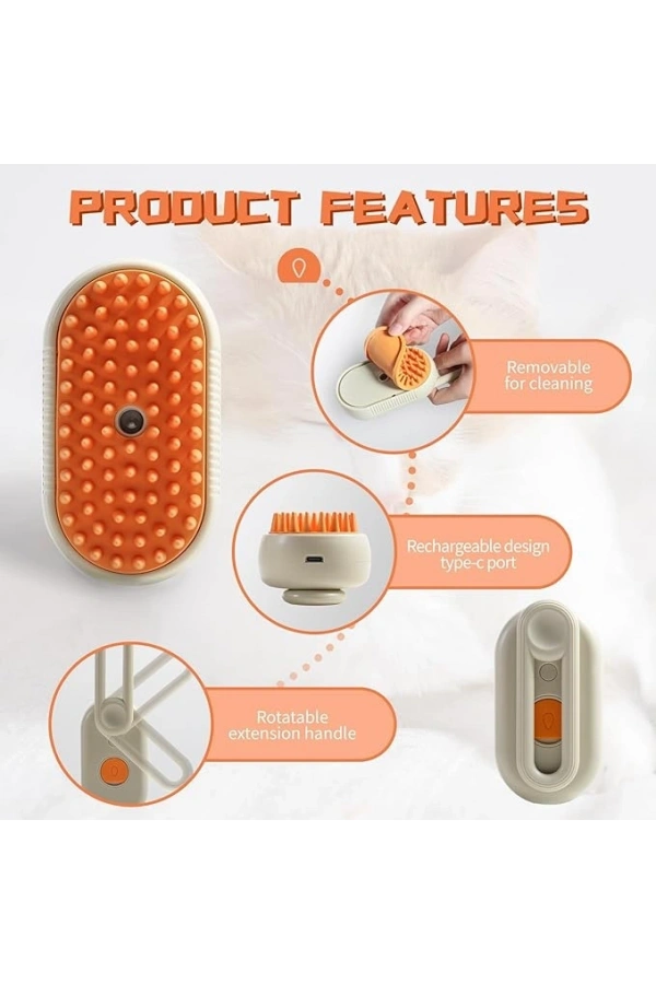 Bidebuvar Kedi Köpek Buharlı Pet Tarağı