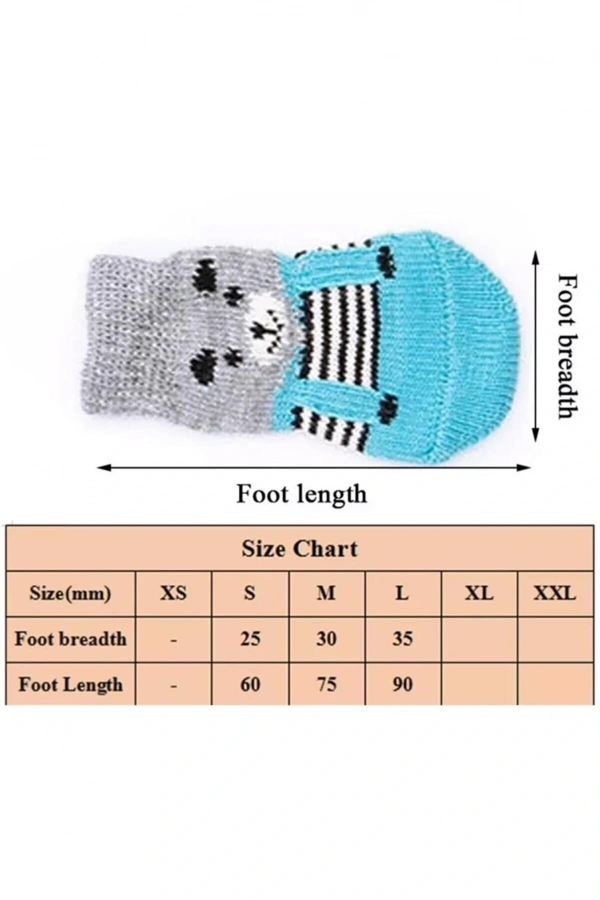 Bidebuvar Kedi Köpek Kaydırmaz Örme Çorap