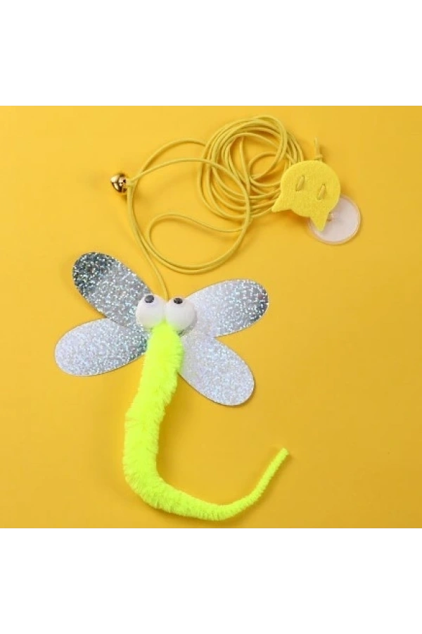 Bidebuvar Kelebek Model Elastik Kendinden Yapışkanlı Kedi Oyun Oltası