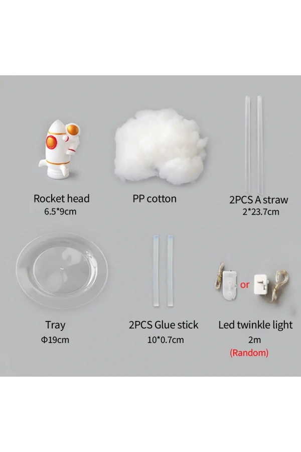 Bidebuvar Kendin Yap Uçan Astronot Tasarımlı Gece Lambası