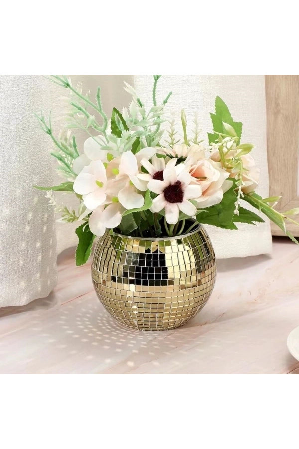 Bidebuvar Kendinden Yapışkanlı Aynalı Kare Gold Sticker 30x30 Cm