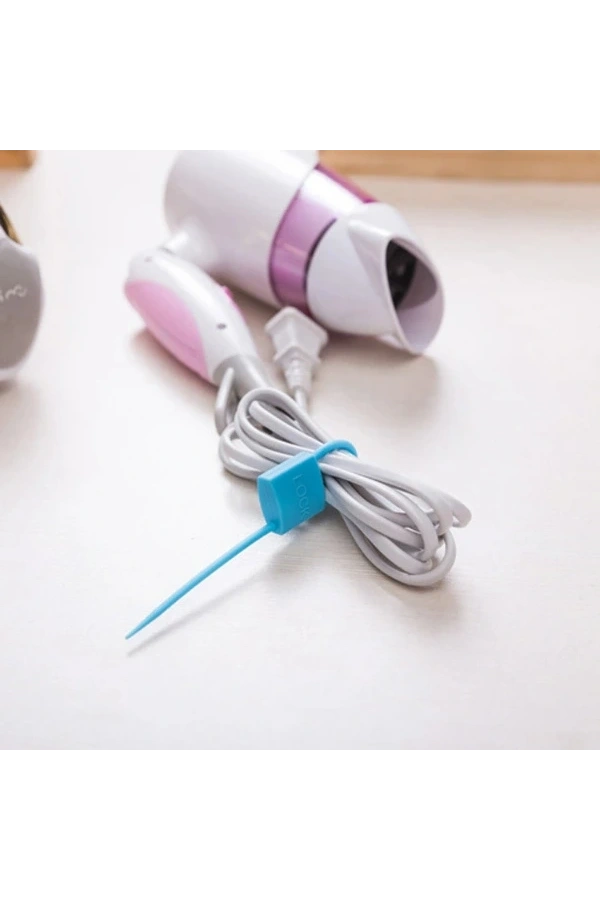 Bidebuvar Kilit Şeklinde Silikon Kablo ve Poşet Bağlama Aparatı (3lü Set)