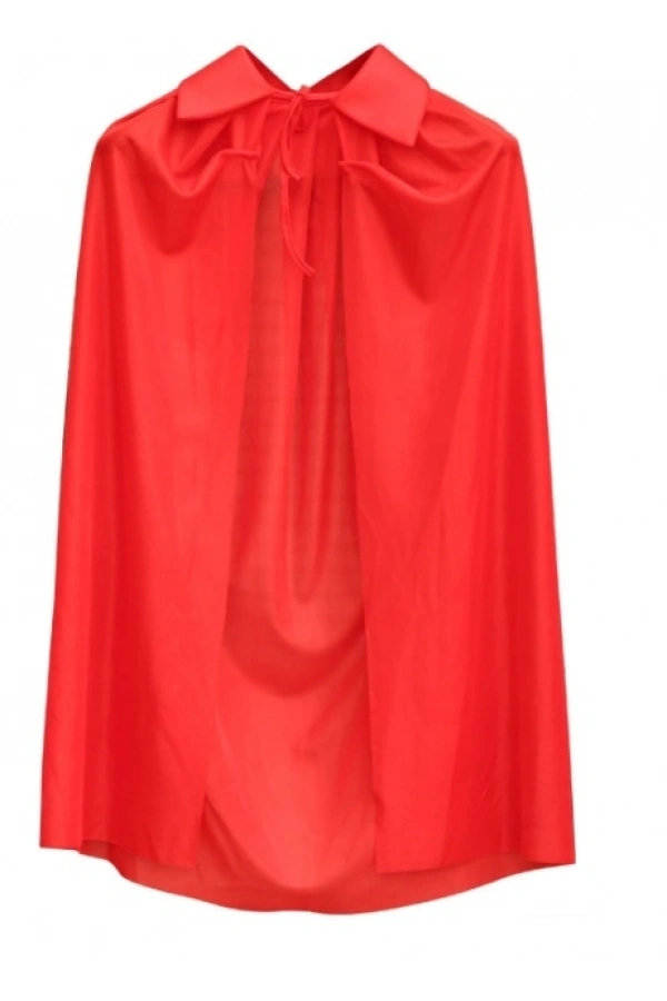 Bidebuvar Kırmızı Renk Yakalı Pelerin Çocuk Boy 90 cm