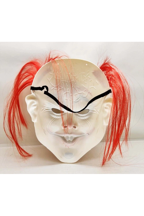 Bidebuvar Kızıl Saçlı Joker Palyaço Maskesi