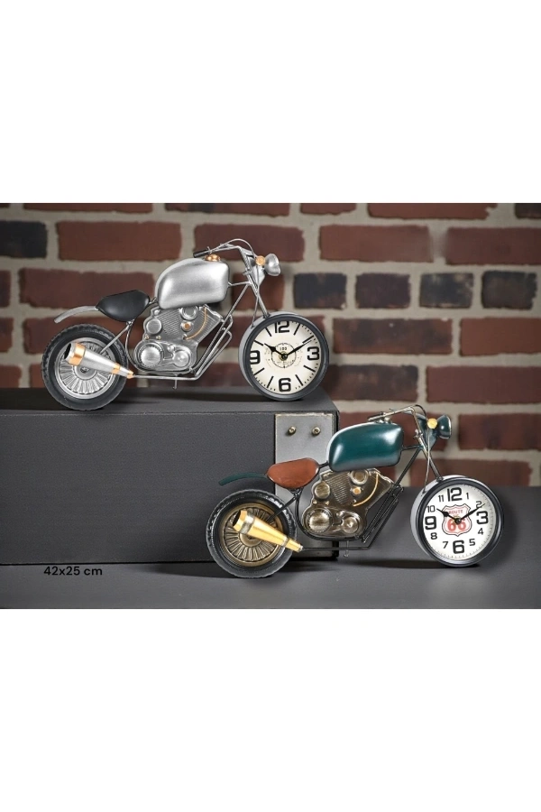 Bidebuvar Klasik Motor Tasarımlı Masaüstü Saat