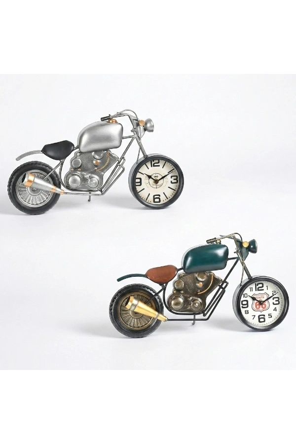 Bidebuvar Klasik Motor Tasarımlı Masaüstü Saat