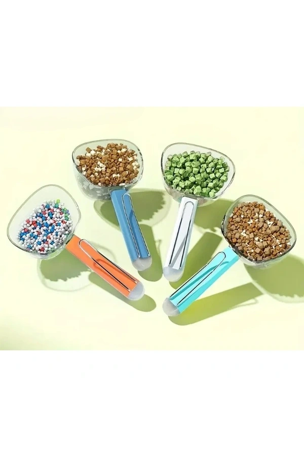 Bidebuvar Klipsli Ölçekli Kedi Köpek Mama Küreği