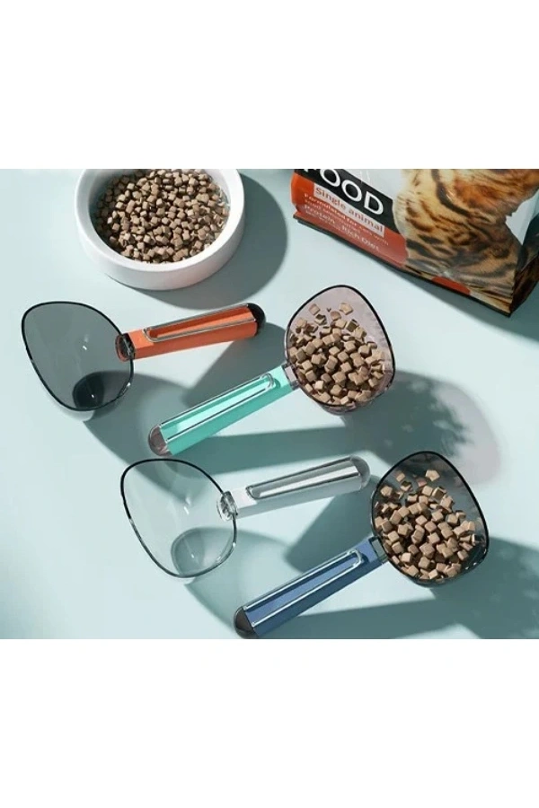 Bidebuvar Klipsli Ölçekli Kedi Köpek Mama Küreği