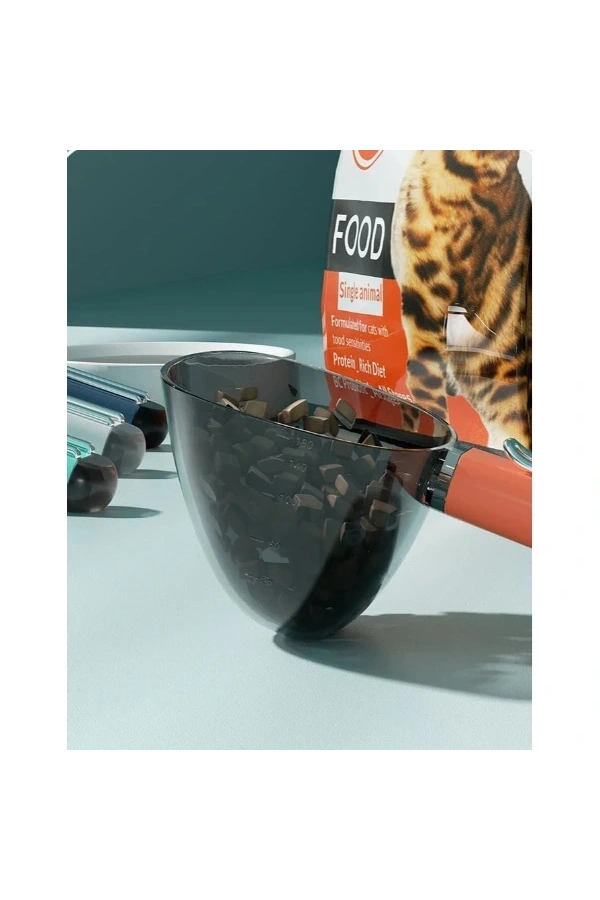 Bidebuvar Klipsli Ölçekli Kedi Köpek Mama Küreği