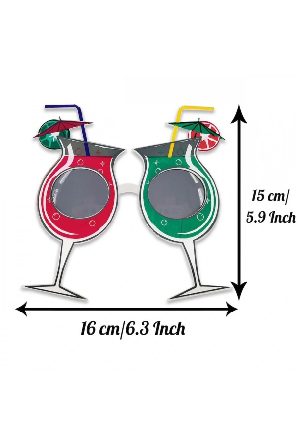 Bidebuvar Kokteyl Temalı Hawaii Yaz Partisi Gözlüğü