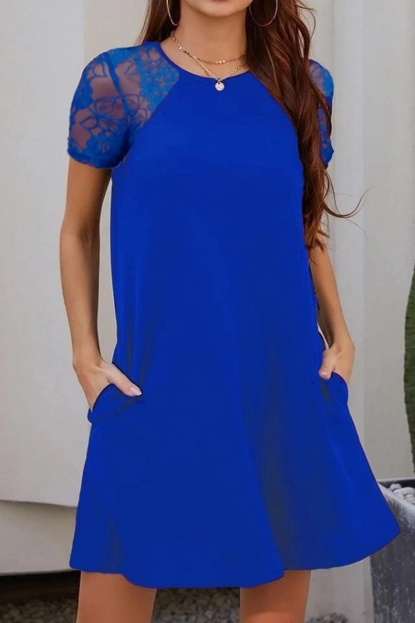 Bidebuvar Kol Dantel Viskon Elbise