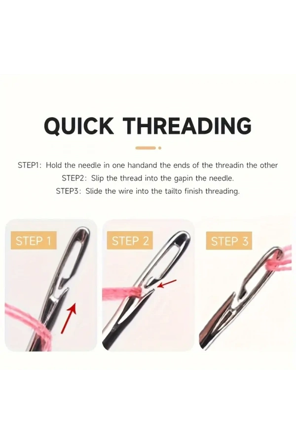 Bidebuvar Kolay İplik Geçirilen İğne Seti 12 Adet