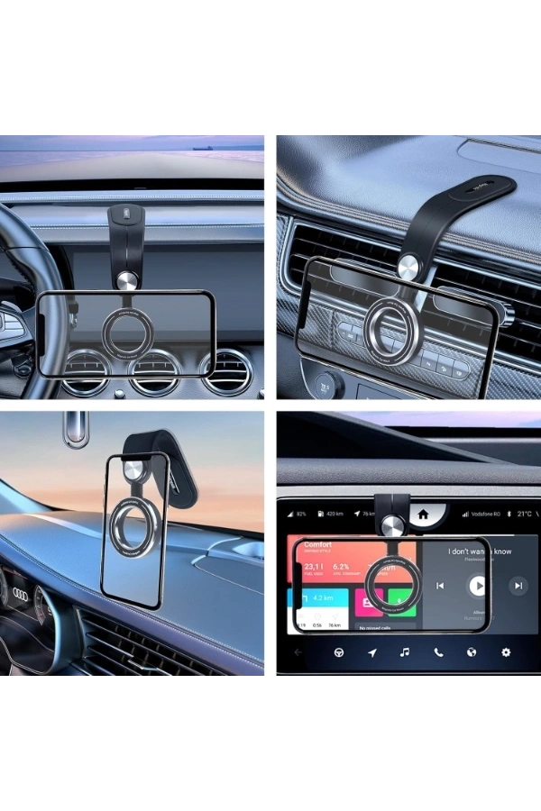 Bidebuvar Kompakt Dayanıklı Manyetik Araç İçi Telefon Tutucu