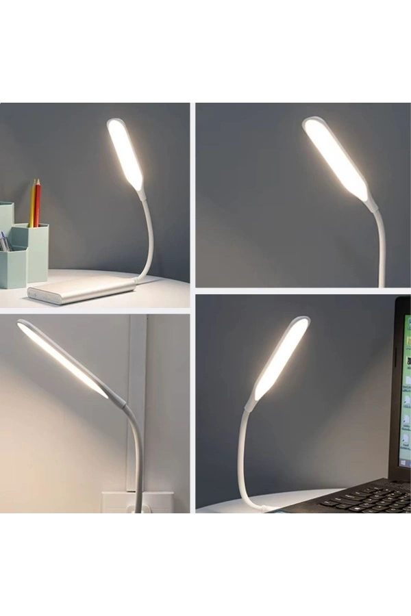 Bidebuvar Kompakt USB Beyaz 14 Ledli 3 Kademeli Dokunmatik Okuma Lambası