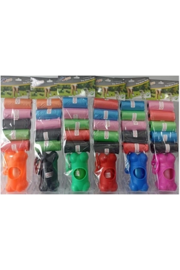 Bidebuvar Köpek Dışkı Poşeti Seti 5+1