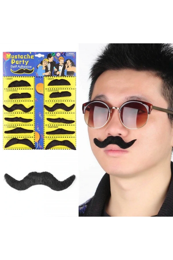 Bidebuvar Kostüm Partisi Takma Bıyık 6 Model