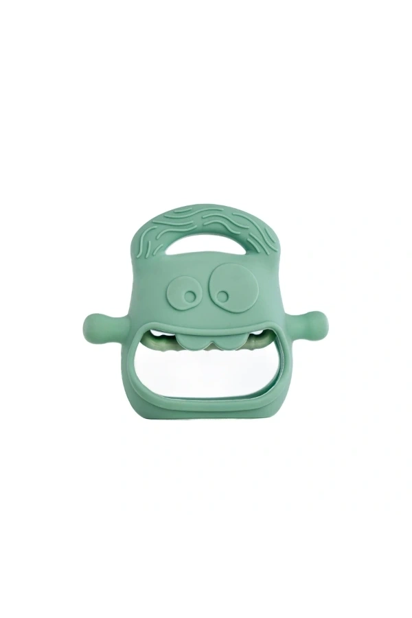 Bidebuvar Koyu Yeşil Bebek Silikon Diş Kaşıyıcı