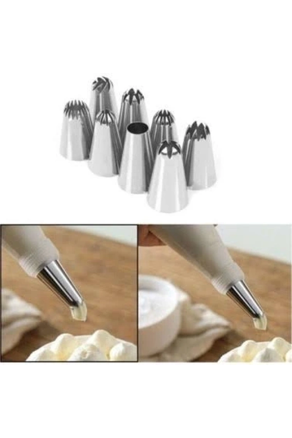 Bidebuvar Krema Sıkma Seti 10 Parça