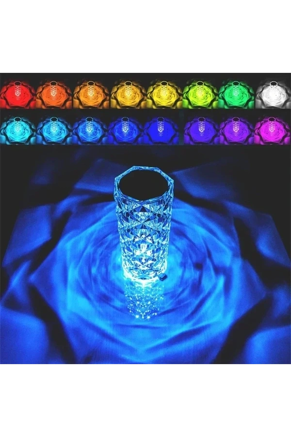 Bidebuvar Kristal LED Kumandalı Ve Dokunmatik Masa Lambası