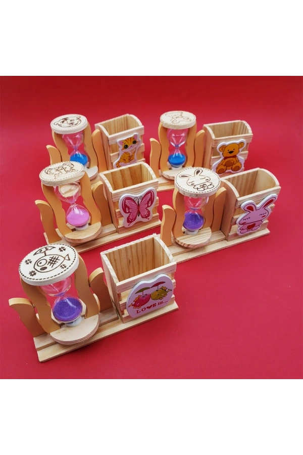 Bidebuvar Kum Saati Kalemlik Kutulu