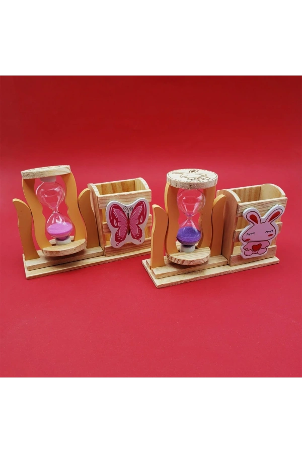 Bidebuvar Kum Saati Kalemlik Kutulu