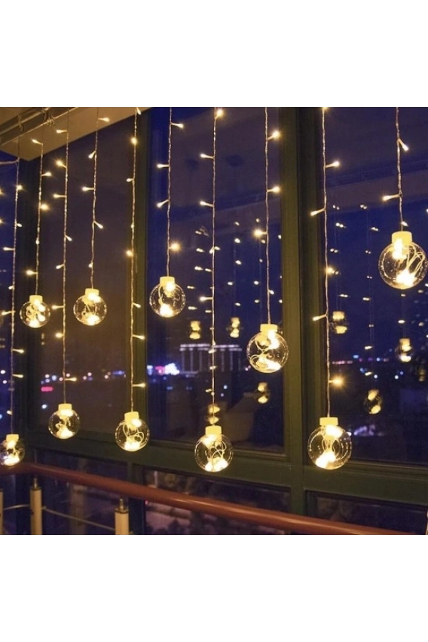 Bidebuvar Küre Toplu Perde Led Işık