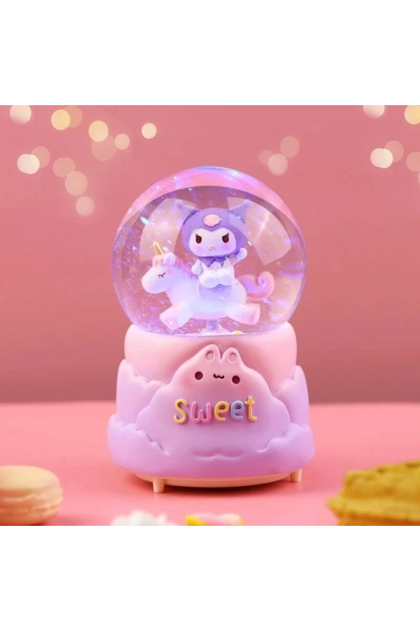Bidebuvar Kuromi Işıklı Müzikli Kar Küresi Orta Boy Model 1