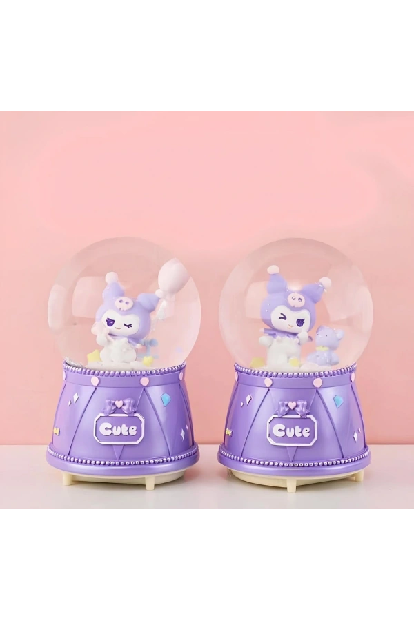 Bidebuvar Kuromi Işıklı Müzikli Kar Küresi Orta Boy Model 3