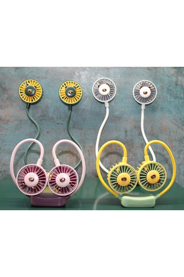 Bidebuvar Kuromi Şarjlı Boyun Fanı Vantilatör 2 Kademeli