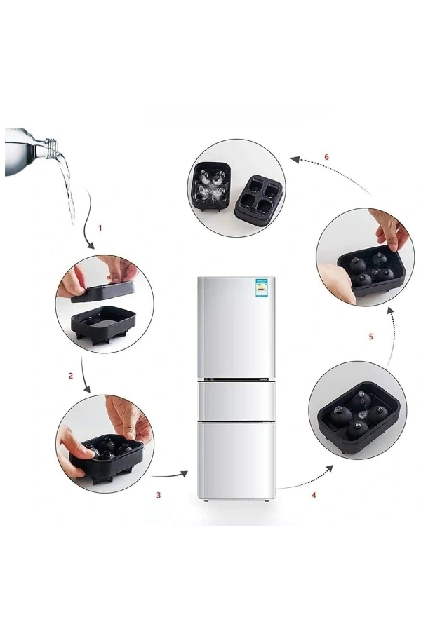 Bidebuvar Kuru Kafa Şekilli Silikon Buz Kalıbı