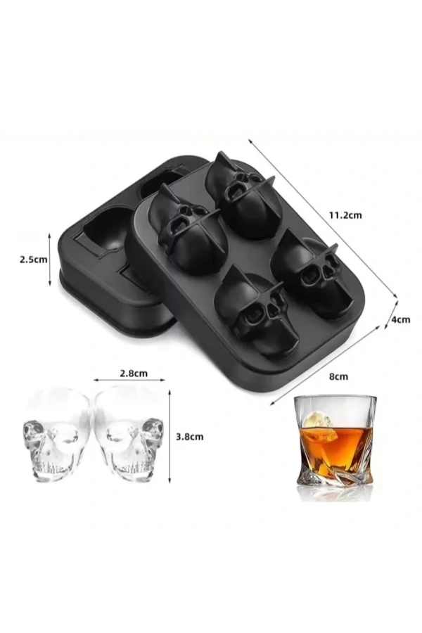 Bidebuvar Kuru Kafa Şekilli Silikon Buz Kalıbı