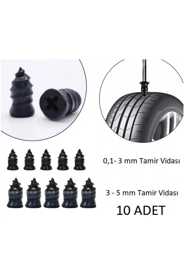 Bidebuvar Lastik Tamir Kiti Kauçuk Vida Seti
