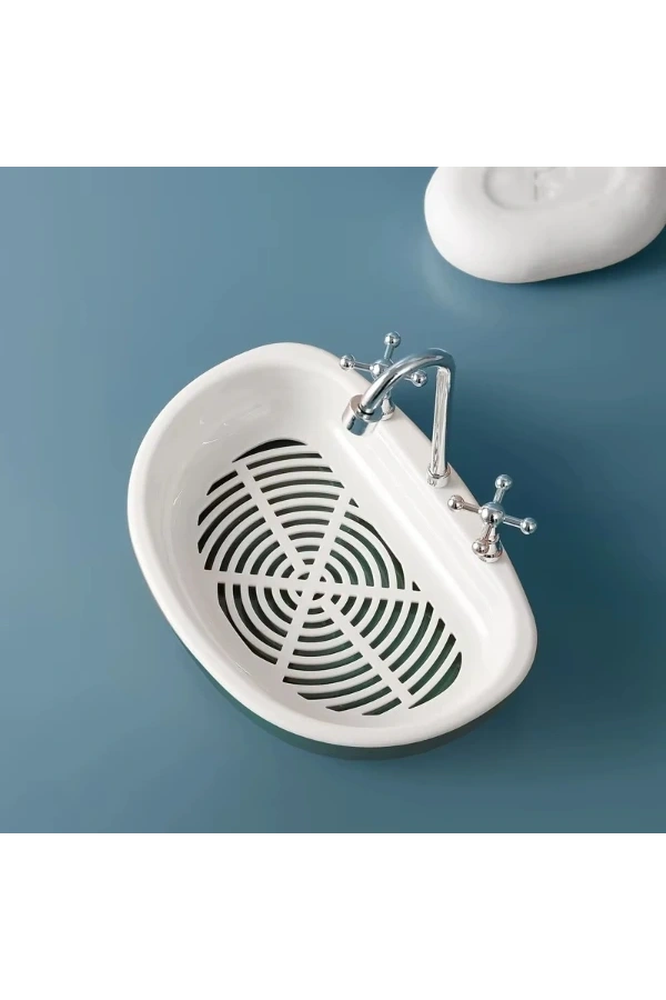 Bidebuvar Lavabo Şeklinde Sabunluk