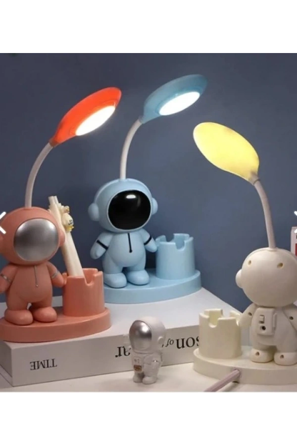 Bidebuvar LED Astronot Masa Lambası Ve Kalemlik