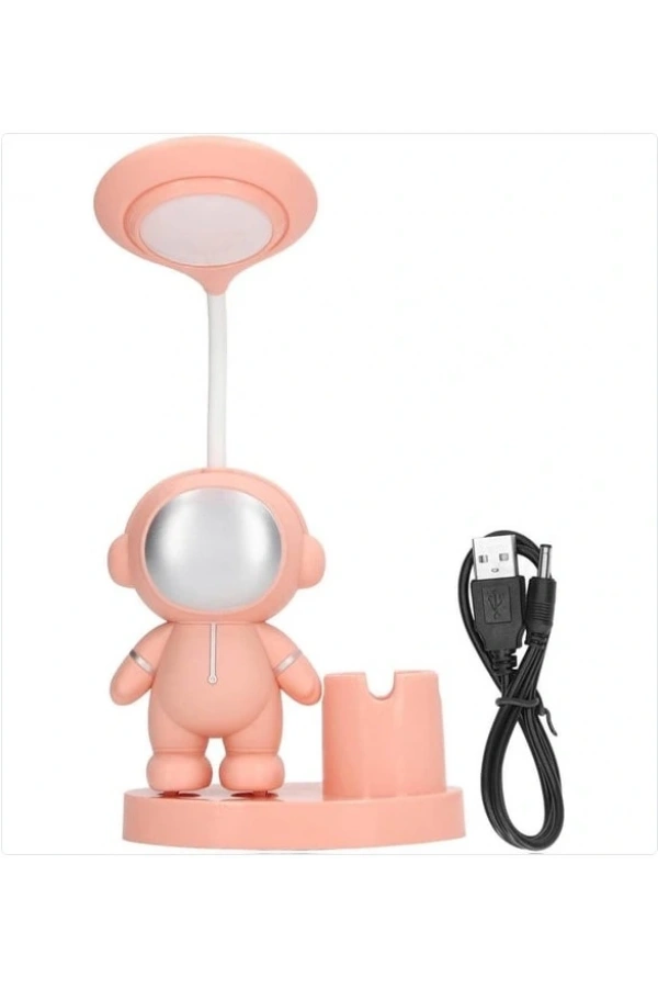 Bidebuvar LED Astronot Masa Lambası Ve Kalemlik