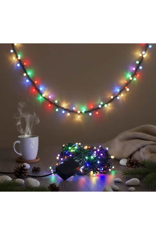 Bidebuvar LED Damla Uçlu RGB Dekoratif Işık 10 Metre 100