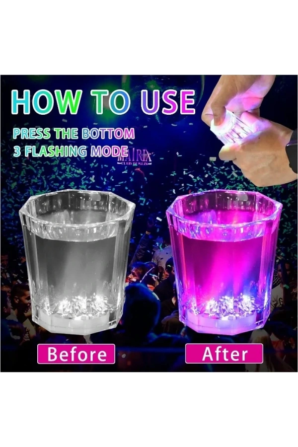 Bidebuvar LED Işıklı Eğlence Bardak Seti 12 Adet