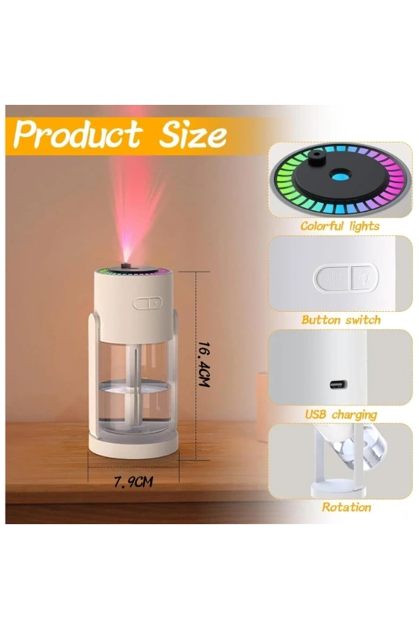 Bidebuvar LED Işıklı Hava Nemlendirici Cihaz