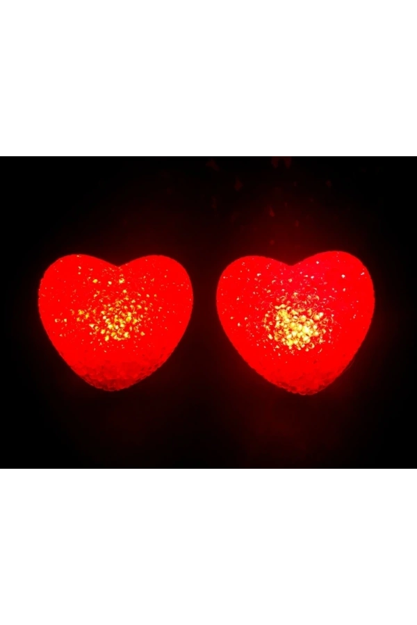 Bidebuvar Led Işıklı Kırmızı Kalp Gece Lambası