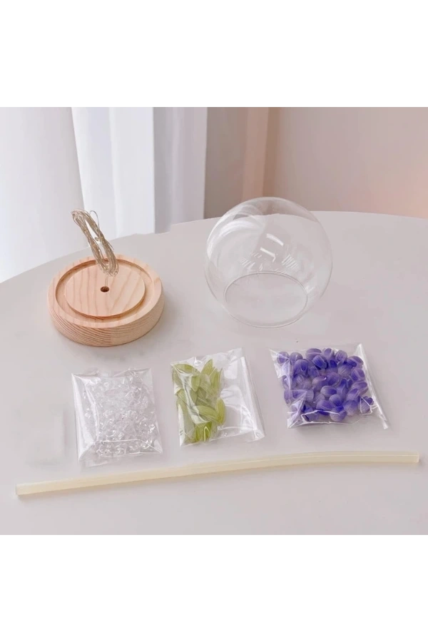 Bidebuvar LED Işıklı Lale Cam Küre