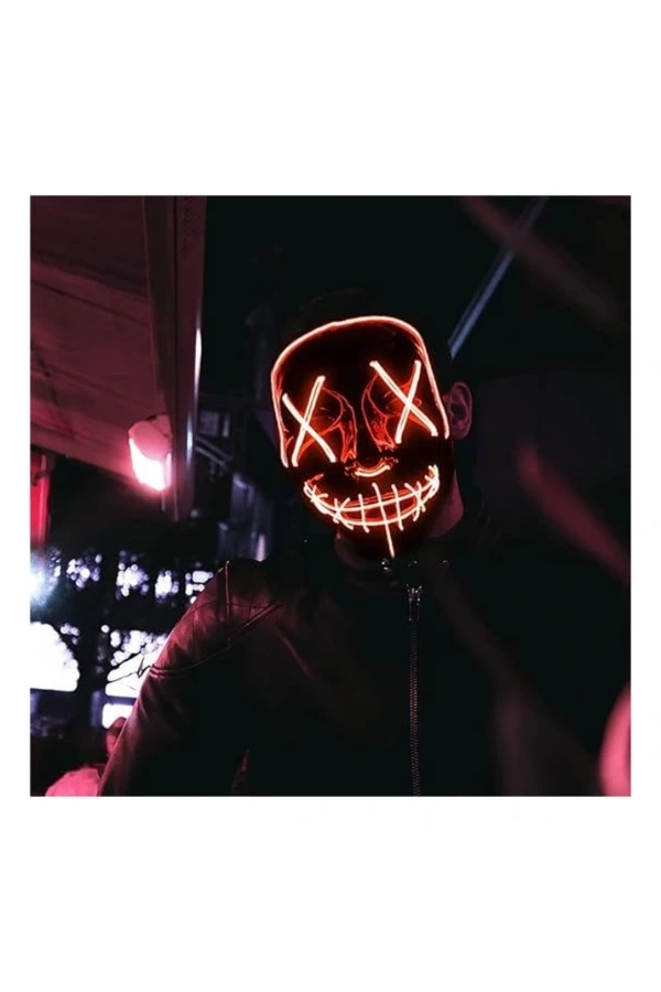 Bidebuvar LED Işıklı Turuncu Maske