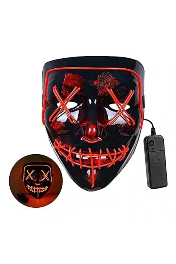 Bidebuvar LED Işıklı Turuncu Maske