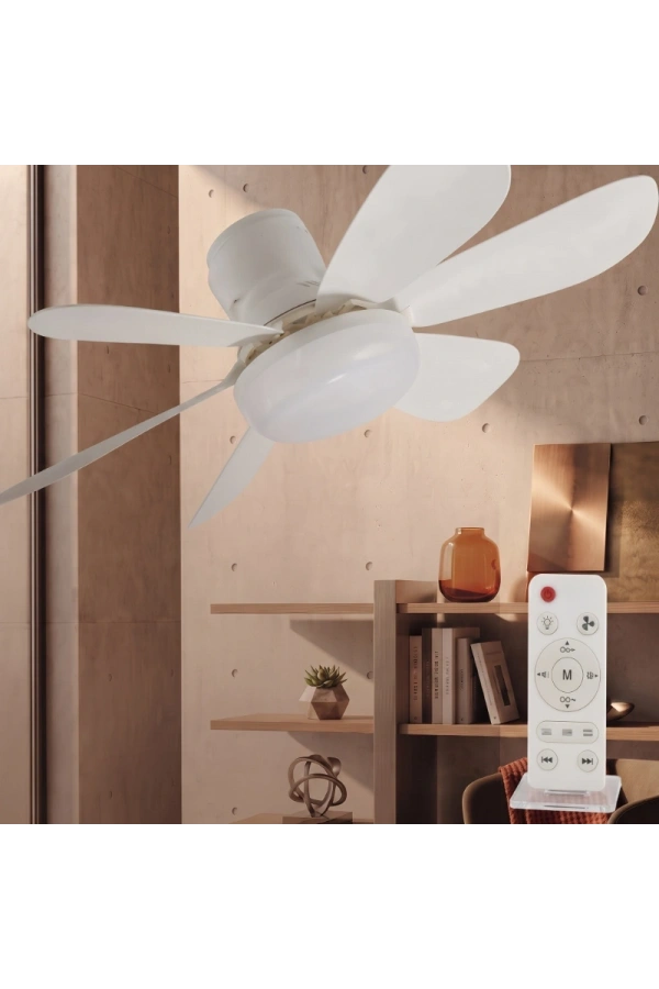Bidebuvar LED Tavan Vantilatörü - Avize - 52 cm - Zaman Ayarlı - Uzatma Duy Aparatlı