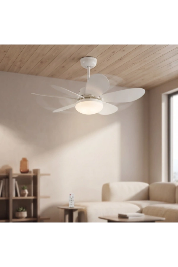 Bidebuvar LED Tavan Vantilatörü - Avize - 52 cm - Zaman Ayarlı - Uzatma Duy Aparatlı