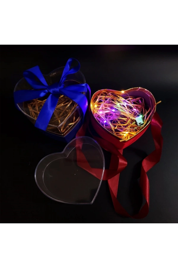 Bidebuvar Ledli Kalp Hediye Kutusu