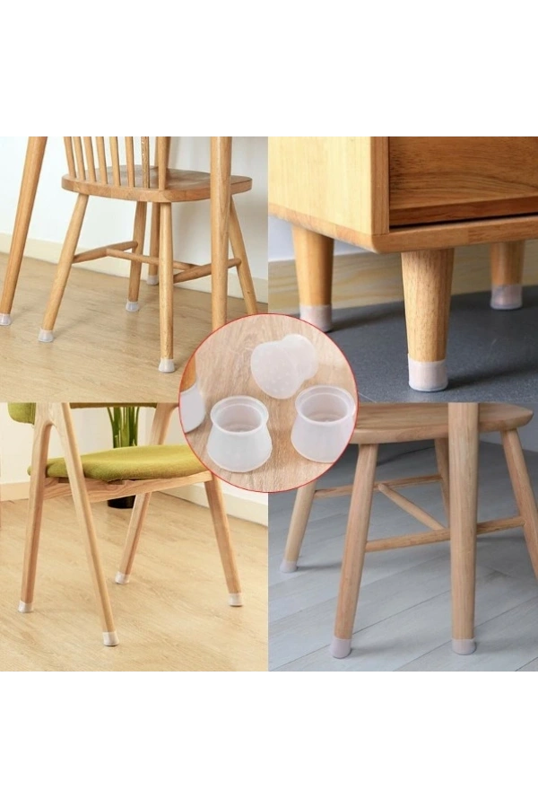 Bidebuvar Masa Sandalye Ayak Koruyucu 12 Adet