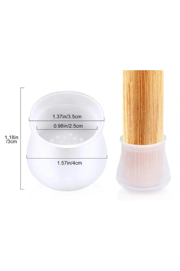 Bidebuvar Masa Sandalye Ayak Koruyucu 12 Adet