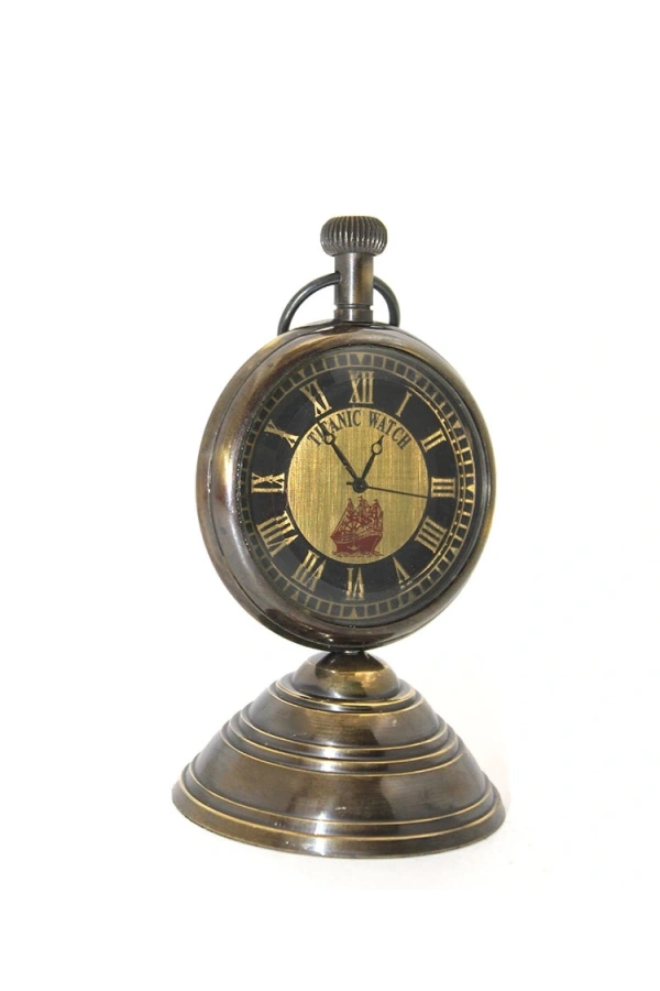 Bidebuvar Masa Üstü Pirinç Saat Model 5