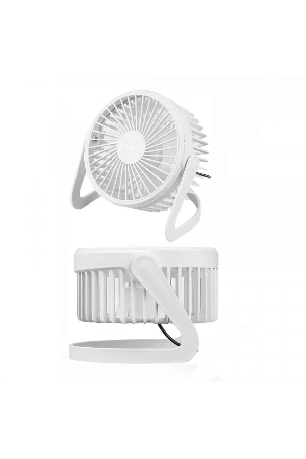 Bidebuvar Masaüstü Mini USB Fan - PVC Gövdeli - 360° Ayarlanabilir